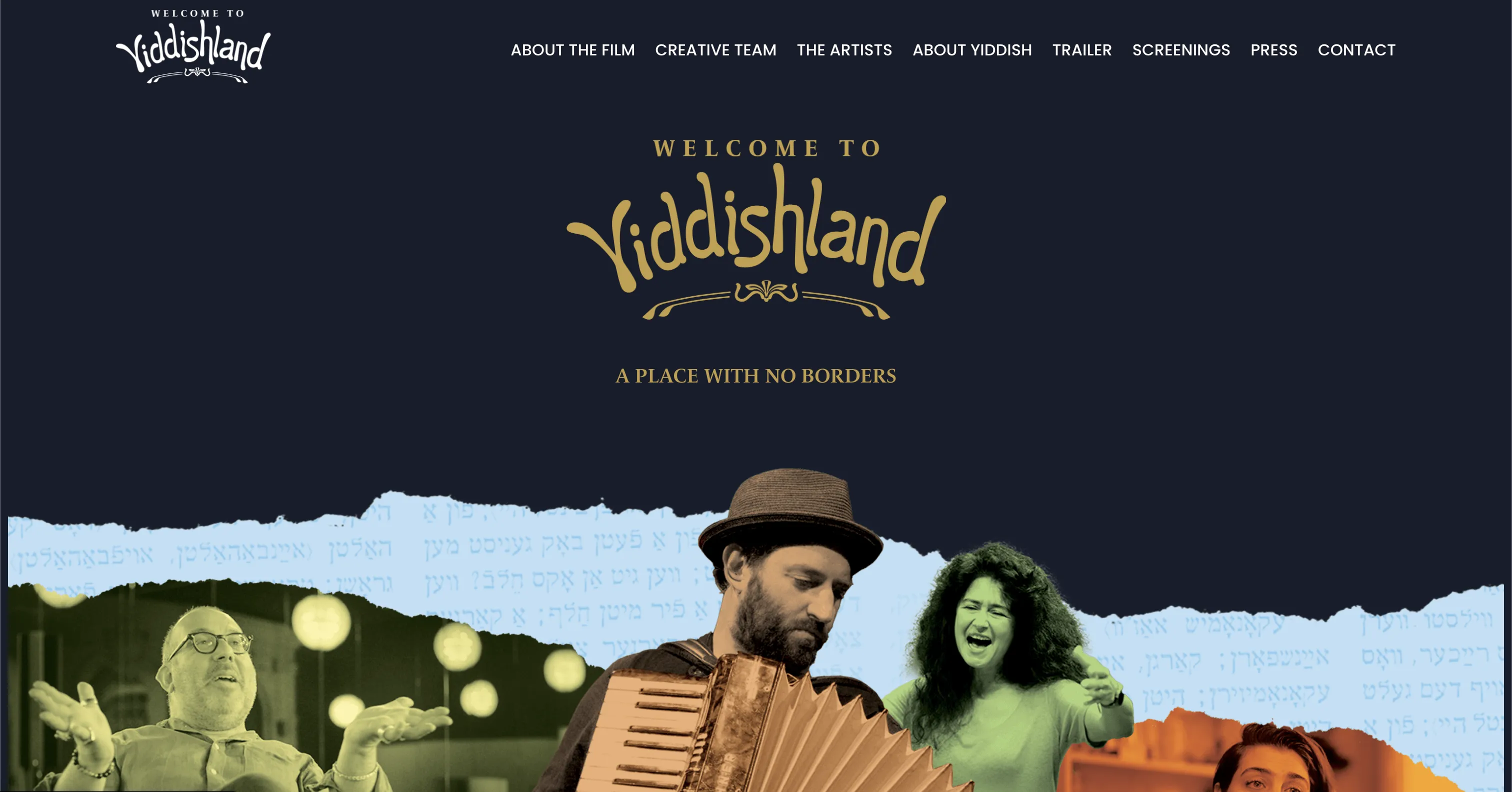 Welcome To Yiddishland website screenshot